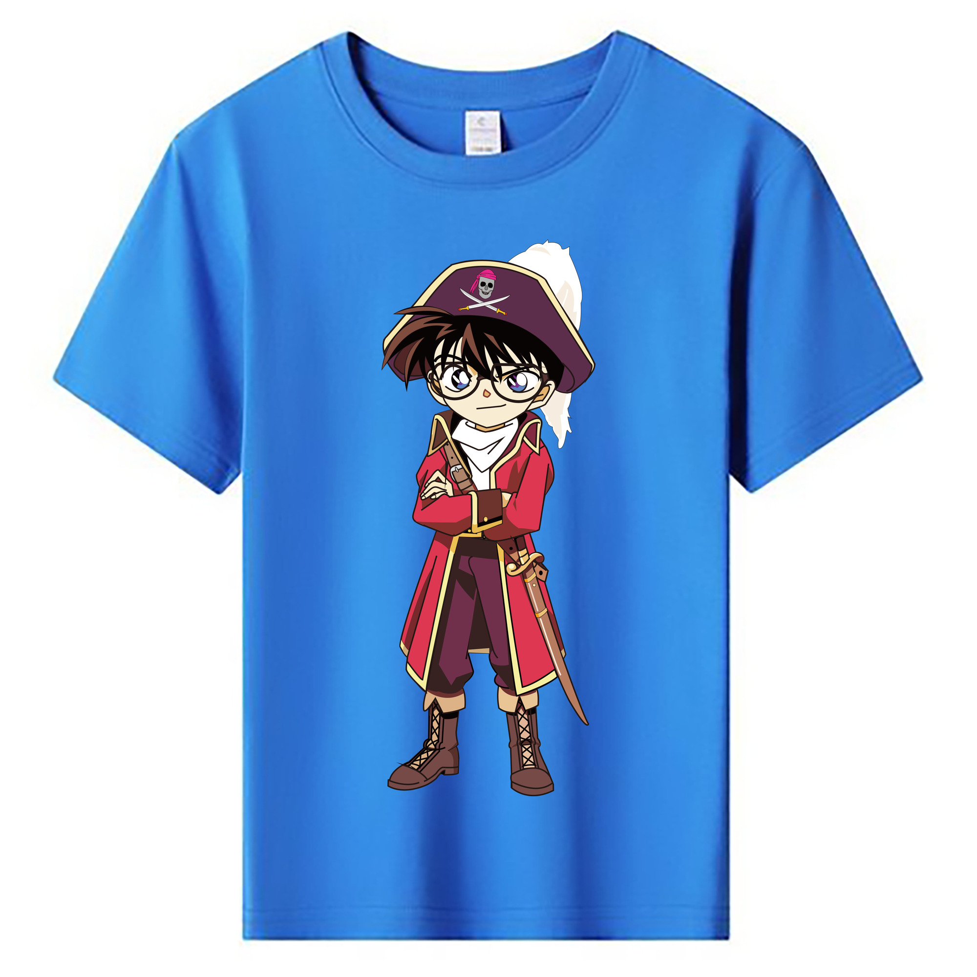 （画像用） 名探偵コナン 江戸川 コナン Detective Conan Conan Edogawa 綿100％キッズTシャツ（フロントプリント）